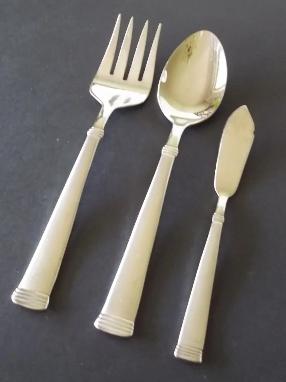 Zenith Frost Stainless by Wallace, Meat Fork, Serving Spoon, Butter Knife
